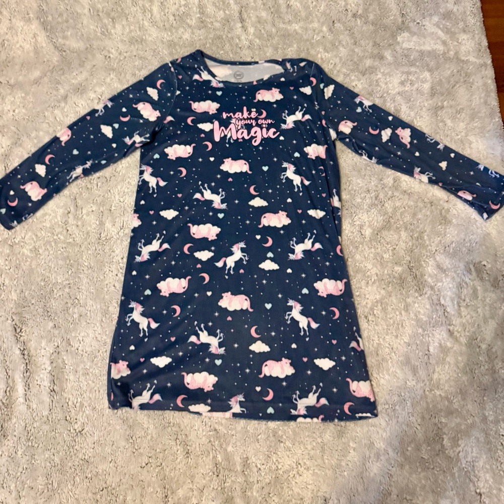 Wonder Nation Navy and Pink Magical Unicorn Nightgown